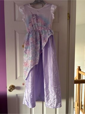 Little adventures unicorn princess dress size 3XL 11-13 years purple rainbow